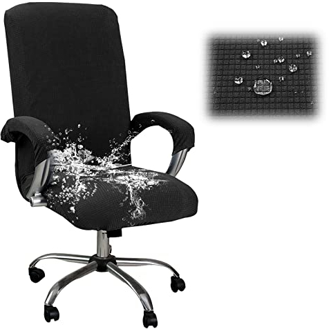Nizirioo Bezug für Bürostuhl Computer Stuhl Bürostuhl Bezug Sessel Überzug Cover Waschbarer Stuhl Bezüge Elastische Stuhlhussen Schreibtischstuhl Drehstuhl mit Armlehnen-Ärmel Abdeckungen Hussen