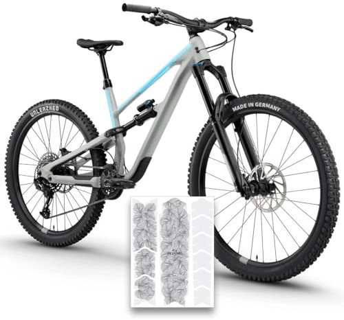 unleazhed Bike Protection BP01 S Frame Monstera Black Opaco | Pellicola protettiva per telaio per mountain bike | Made in Germany | set completo di protezione del telaio da 10 pezzi | estremamente