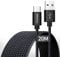 CLEEFUN Cable USB C 20M Carga Rápido, Durado USB2.0 Câble USB-A a USB-C para Smartphone, Tablet, Cámara de Vigilancia, PS5 Controller, Otros dispositivos con una conexión USB-C