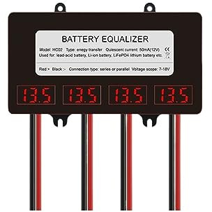 SHYISY Battery Voltage Balancer HA02 HC02 Battery Equalizer 48V 4 X 12V Battery Balancer，HA02 without digital display HC02 with digital display (Color : HC02)