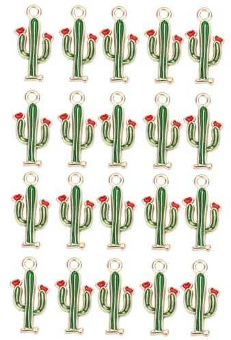 ifundom 40 Stk Armband Kakteen Charms Schlüsselanhänger Zum Selber Basteln Zierlicher Pflanzenzauber Kaktus-anhänger Anhänger Zur Schmuckherstellung -anhänger Mikro 3d Bilden Charme