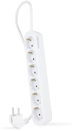 Nanocable Regleta de Enchufes 6 Tomas 1.4 m Blanco