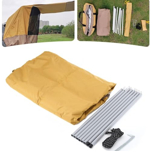 ECUTEE Heckzelt Auto Markise Zelt Kofferraum Zelt Auto Heck Sonnenschutz SUV Vans Stammzelt for Outdoor Camping, 210D Oxford-Stoff 130×160×100cm
