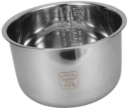 Rice Cooker Liner Fryer Cooker Accessory Cooking Pot Container Multi Cookware De Rice Cooking Pan Non Electric Pot Rice Nstant S18u Rice Cooker Parts Small Stainless Steel Big Food