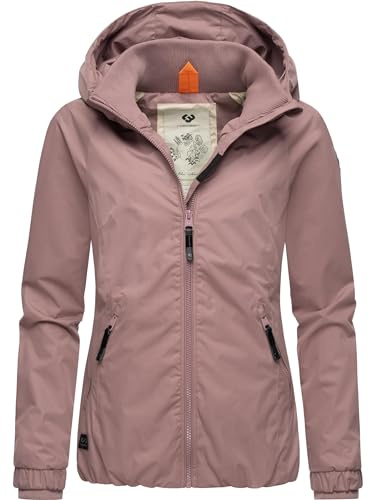 Ragwear Damen wasserdichte Übergangsjacke leichte Jacke kurz mit Kapuze Dizzie Intl XS-6XL