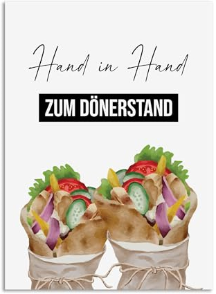 Nastami Valentinskarte Postkarte Valentinstag Karte Liebe Jahrestag Geschenk (Dönerstand)