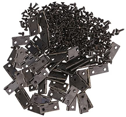 HEMOTON 100St Scharnier Schrankbeschläge Messingbeschläge selbstschließend Minischrank automatischer Türschließer Metallschränke Möbel schwer Schmuckkästchen Metallschrank Zubehör Eisen
