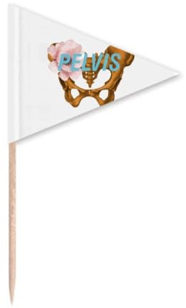 Zahnstocher, dreieckig, Motiv: Beckenblume, Art-Deco, modische Flagge