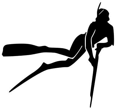 SANTPOT 3D Aufkleber Auto Fenster Aufkleber 17.7 * 16.1CM Free Scuba Diving Mask Decals Spear Fishing Vinyl Car Sticker 2-teilig