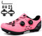 NGARY Fahrradschuhe MTB Damen, Radsportschuhe Atmungsaktive Mountainbike Schuhe kompatibel mit SPD 2 Schrauben mit Cleats Outdoor-Radschuhe,E,38 EU