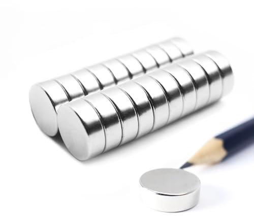 PACKIVO Neodym Magnete ⌀ 15 x 5 mm - 5 Stück Kleine Magnete Scheibenmagnete extra stark rund mini Magnet Magnettafel Pinnwand Kühlschrank Schwarzes Brett Whiteboard Basteln Handwerk Fotos Büro