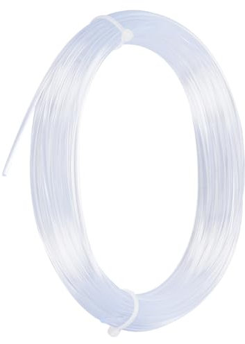 BENECREAT 10.9 Yard/10m Kunststoff-Ausbeinrolle, 2.5 mm PP-Korsettstreifen Rund Weiß Gurtband Entbeinen Für Dessous, BH, Nähzubehör, DIY-Zubehör Für Brauthochzeitskleider