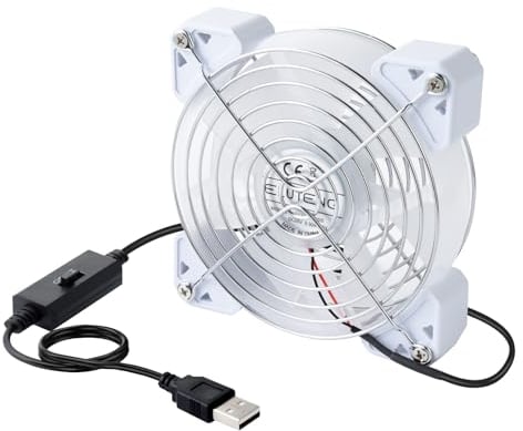 ELUTENG ventilador pc 120mm RGB, 120mm Fan 5V con 3 velocidades ajustables (1100/1300/1500 RPM), Ventilateurs USB compatible con ordenador/PS4/TV Box/receptor/cabina AV/router