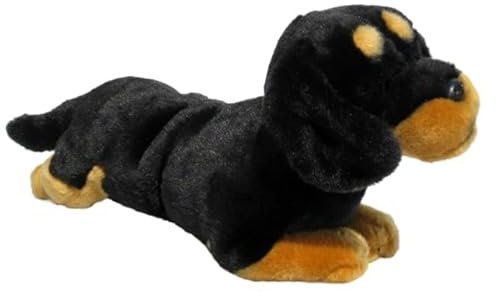 Plüschtier Hund Dackel - schwarz - lebensecht Stofftier Kuscheltier
