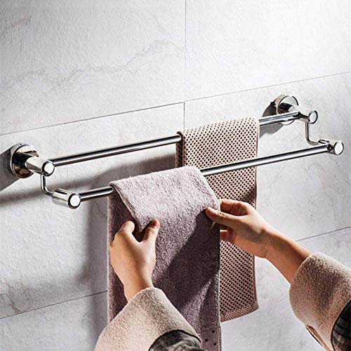 Sta Porte-serviettes rétractable en acier avec crochet et étagère Porte-serviettes mural réglable pour salle de bain ou cuisine Longueur 70 cm Installation facile 90 cm Hauteur