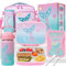 HTgroce 5pcs Fiambrera Infantil con Compartimentos y Botella de Agua Niña, Placas de Hielo, Bolsas porta alimentos Regalos Niña
