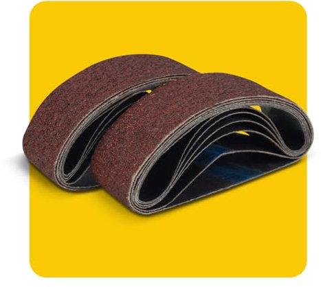 40x303mm Sanding Belt Assorted Pack, 12 Pcs (2 Each of 40/60/80/120/150/240 Grits), Aluminum Oxide for Sanders
