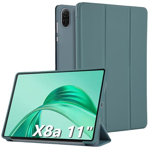 Bighan Case Compatible with Honor Pad X8a 11, Slim Smart Folio Trifold Stand with Auto/Sleep Tablet Case Green