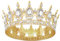 DRESHOW Tiara Redonda Corona Redonda Completa Reina de Cristal Tiaras Barrocas Diamantes de Imitación Brillantes para Niñas y Mujeres Boda Fiesta de Cumpleaños