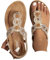 Schuhe Damen Stiefeletten Sandalen für Damen Komfort mit elastischem Knöchelriemen Lässige böhmische Strandschuhe Mode Kristall Strass Dekor Jakobsmuschelbesatz Zehenstegsandalen (D-Rose Gold, 38)