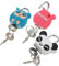 Gadpiparty 3pièces Mini Cadenas Décoratif Creatif Métal Lot De Cadenas Mignons Avec Clés Pour Sécuriser Valises Armoires Et Articles Personnels Design Cartoon Adorable