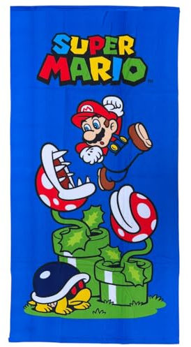CARTOON Strandtuch Super Mario Badetuch Mikrofaser Polyester Kinder 245gsm Größe 70x140cm Strand Pool
