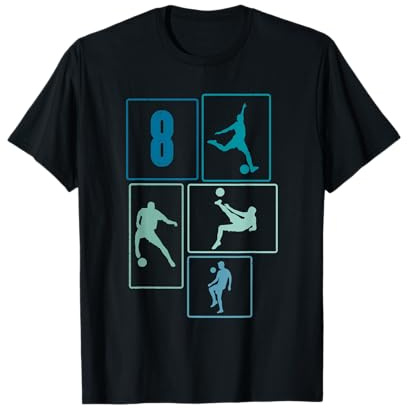 8. Geburtstag Fußball Spieler 8 Jahre Jungs Fussballer T-Shirt