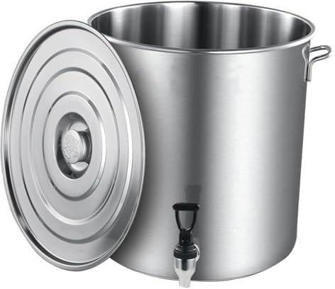 Pentola con Beccuccio, Secchio for zuppa in acciaio inossidabile con pentola for zuppa con manico, for conservare acqua e riso(50x50cm)