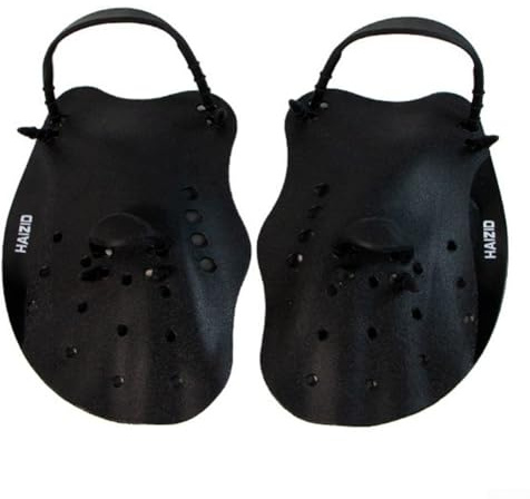 Rehoetom Schwimm-Handpaddel für Damen und Herren, Silikon-Schwimmhandschuhe mit verstellbaren Trägern, breites Klingen-Design für Oberkörperstärke, Löcher für Wasser, F-Pink