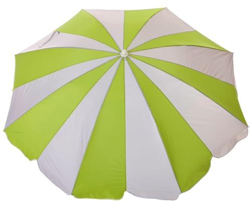 Creaciones Llopis ARW - Sombrilla de Playa UV50+ con 8 Varillas y 16 Paneles | Sombrilla Playa Resistente al Viento | Varios Tamaños 180-240 cm | Colores Rayas Verano