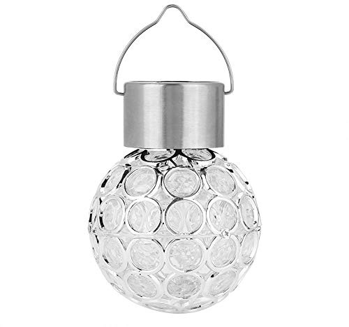 TOPINCN Solar Aufgehängte Kugel-Lampe ändern LED Landschaft Farbe ändern Garten Outdoor Hof Terrasse weiß