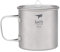 Keith Titanium Einwandiger Titanbecher, Tragbarer Kaffeebecher mit Deckel & klappbarem Henkel, Trinkgeschirr für Tee & Kaffee, Ideal für Camping, Picknick, Trekking & Outdoor (650 Ml)