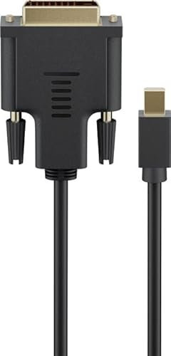 goobay 59870 - Cavo adattatore Mini DisplayPort/DVI-D, 1.2, 3 m, colore: Nero - Mini DisplayPort maschio > DVI-D Dual Link (24+1 pin)