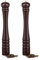Lot de 2 Moulins à Poivre Sel Épices en Bois Manuels 40 cm, avec Meule Céramique, Rechargeable, Chocolat