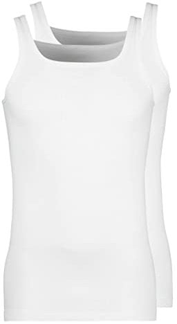 Huber Herren Duo Line Feinripp Achselshirt 2er Pack Unterhemd, 2per Pack Weiß (Weiss 0500), XXX-Large (Herstellergröße: 3XL)