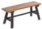 DESIGN DELIGHTS RUSTIKALE HOLZBANK Anzio 90 | 90x39x26cm (BxHxT), Bank aus Mahagoni Holz | zusammenklappbare Sitzbank, Holzbank, Küchenbank aus Holz, Faltbank | Farbe: 04 schwarz-Natur