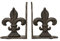 Creative Co-Op Dekorative Metall-Buchstützen Lilien, Bronze, 2 Stück