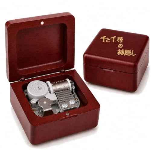 Sinzyo Music Box Vintage Wood Carved Mechanism Musical Boxs Gift For Birthday Valentine's Day Christmas Day(Always With Me -Wine Red Box)