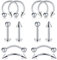 LAURITAMI 12stk 16G Tragus Helix Piercing Schmuck Nase Lippe Augenbraue Ringe 8mm Chirurgenstahl Hufeisen Bananen Barbell Pfeil Kugel …
