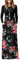 AUSELILY Women's Casual Long Sleeve Maxi Dress Loose Long Dresses with Pockets Rose Black XL