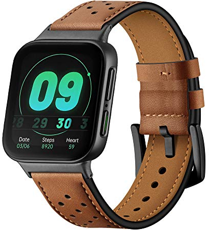 Shieranlee Armband Leder für Oppo Watch 41mm Uhrenarmband,Leder Uhrenarmband Schnellwechsel-Uhrenarmbänder Ersatz Wasserdichtes Armband für Oppo Watch 41mm