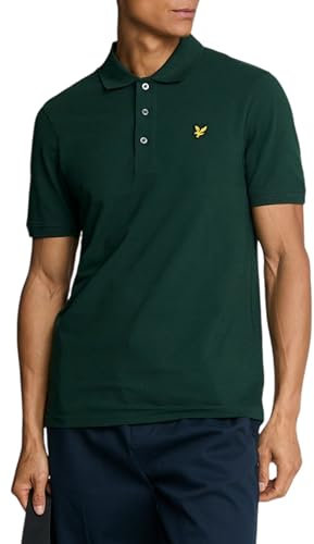 Lyle & Scott SS Polo Shirts Plain Polo Shirt W486 Dark Green, XL