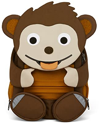 Affenzahn Großer Freund Kindergartenrucksack für 3-5 Jährige Kinder im Kindergarten und Kinderrucksack für die Kita, Affenzahn - Braun