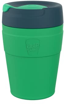 KeepCup Helix Thermal | Reusable Stainless Steel Coffee Cup | Double-Walled, Vacuum Insulated, Travel Mug with Fully Sealed Twist-Fit Sipper Lid, BPA & BPS Free | Medium 12oz/340ml | Calenture