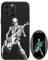 X spirit Skull Phone Case for iPhone 14 Pro Max, Cool Goth Edgy Gothic Emo Design, Skeleton Playing Guitar, Glow in The Dark (iPh 14 Pro Max-Skeleton Playing Guitar)