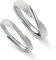 Meissa Pärchenringe Verstellbar Einfache Herren und Damen Twist Couple Band Diamant Ring Offener Rücken Passend für Sie Ihn (Satz mit zwei Ringen)