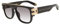Philipp Plein Herren Spp011m Sonnenbrille, Shiny Black, 55