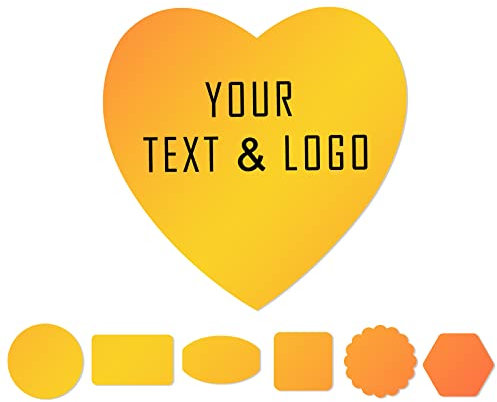 Personalisierte Aufkleber Klebeetiketten selbst gestalten von Business Firmenlogo, Foto, Text in Rund, Quadra,Rechteck, Ellipse (Herzform)