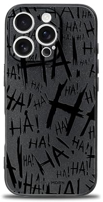 SIMPLYMDRN Slim für iPhone 14 Pro Hülle – Joker Haha Design – Coole Hülle für Männer – Superhelden-Bösewicht Designer-Cover – Schlank und Flexibel (Jokester Schwarz)