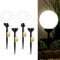Lumiled 4 Stück Solar Gartenleuchte Solarlampe Solarkugeln für Garten Außen Leuchtkugel Kugel mit Erdspieß Dämmerungssensor Außenleuchte Wegeleuchte Stehleuchte LED IP44 Kaltweiß ∅20